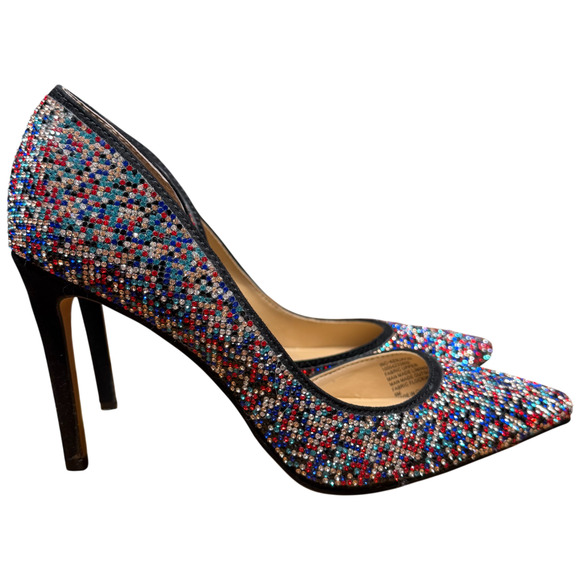 INC International Concepts Kenjay Women's 6M Multi Rhineston High Heel Pump - Picture 3 of 13